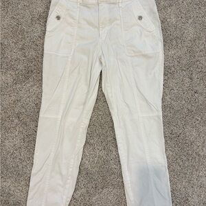WHBM High Rise Pret-A-Jet Pants - White, Size 12
